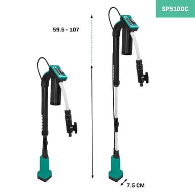 VONROC Batteridriven pump för regntunnor 12V – 50W | Inkl. batteri och laddare
