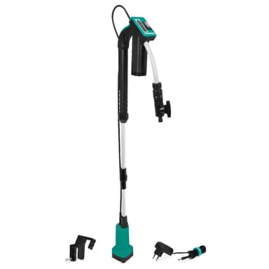 VONROC Batteridriven pump för regntunnor 12V – 50W | Inkl. batteri och laddare