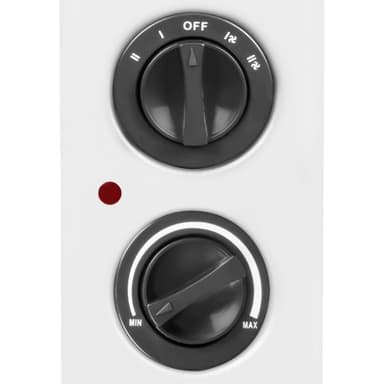 VONROC Konvektorelement – 2000W – Vit | Turbofläkt & två värmeinställningar