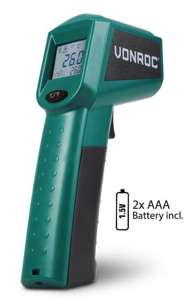 VONROC Digital infraröd termometer| Utrustad med laser