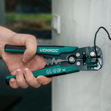 VONROC Professionell automatisk kabelskaltång | Inkl. 270 tillbehör
