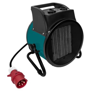 VONROC Elektrisk värmefläkt – 3300W/5000W – keramisk | Trefasström 400V