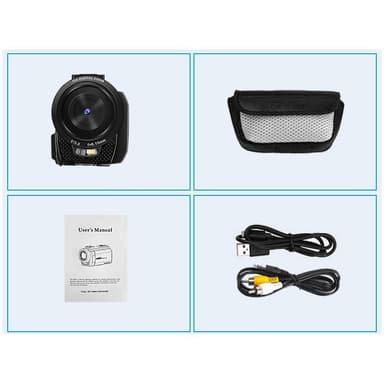 Videokamera 1080P/24MP/16x zoom och roterbar LCD-skärm