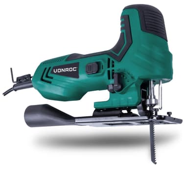 VONROC Sticksåg 550W | Ergonomisk gummerat handtag – Utsugsadapter och fyra pendelfunktioner