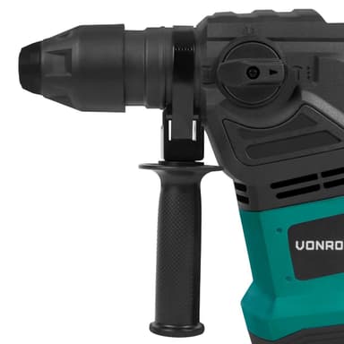 VONROC Borrhammare 1800W – 6 Joule – SDS plus – 4 funktioner | Inkl. Borrar och mejslar