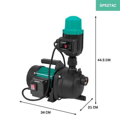 VONROC Hydroforpump / Automatisk pump – 800W – 3300l/h | Med tryckvakt