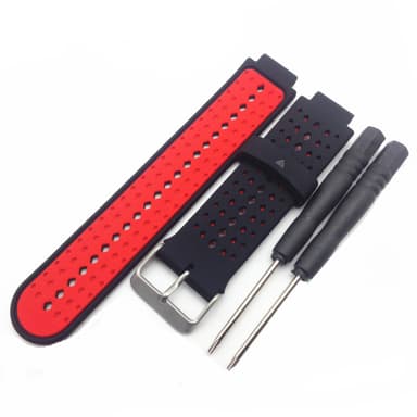 Klockarmband för Garmin Forerunner Svart+röd