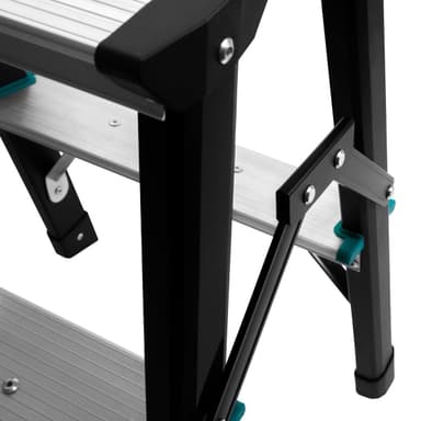 VONROC Trappstege – 2 steg – antislip | Max. kapacitet 150kg