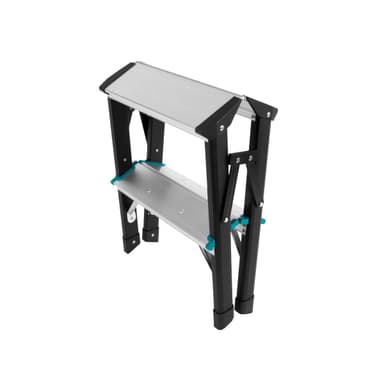 VONROC Trappstege – 2 steg – antislip | Max. kapacitet 150kg