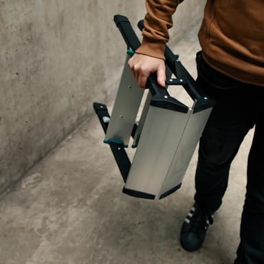 VONROC Trappstege – 2 steg – antislip | Max. kapacitet 150kg