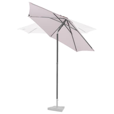 VONROC Premium parasoll Torbole Ø200cm - Inkl. parasollöverdrag - Runt parasoll - UV-beständig duk - Beige