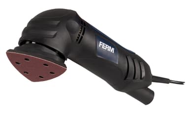 FERM Delta slipmaskin 280 W – med 6-delad sandpappersset (P80) och dammutsugningsadapter