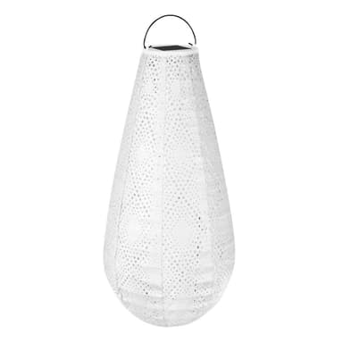 VONROC Luna solcellslampa Drop med LED – 400x200mm – Ice | Handgjord/vädertålig