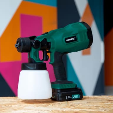 VONROC Batteridriven färgspruta 20V | Exkl. batteri och snabbladdare