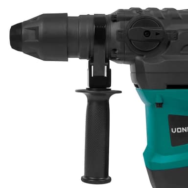 VONROC Borrhammare 1500W – 6 Joule – SDS plus – 4 funktioner | Inkl. Borrar och mejslar