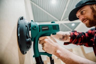 VONROC Tak och väggslip 750V – 180mm | Inkl. Dammuppsamlare och 33st sandpapper