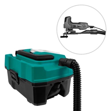 VONROC Bärbar dammsugare 20V – 2.0Ah | Inkl. Tillbehör, 2x batterier och snabbladdare