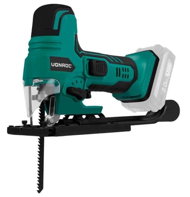 VONROC Sticksåg 20V – Ergonomiskt stavhandtag | Exkl. Batteri och snabbladdare