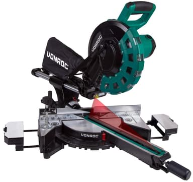VONROC Kap- och Geringssåg 2200W – 254mm | Med laser och LED belysning