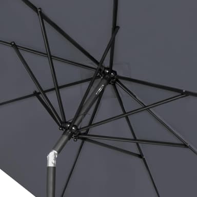 VONROC Premium parasoll Rosolina 280x280cm - Inkl. parasollöverdrag - Fyrkantigt parasoll - Tiltbart - UV-beständig duk - Grå