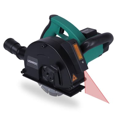 VONROC Betongspårfräs 1700W – 150mm med laser | Inkl. 2 diamantskivor