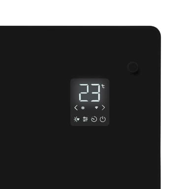 VONROC Lyxigt konvektorelement med glaspanel – 1500W – Svart | Wifi
