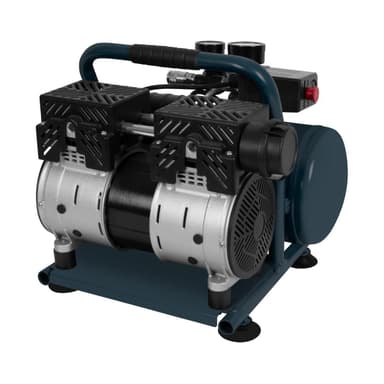 VONROC PRO Tyst luftkompressor – 57,5 dB | 6L – oljefri – 750W – Mörk grå