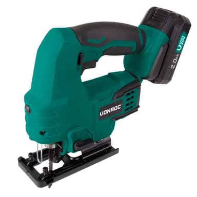 VONROC Sticksåg 20V – 2.0Ah | Inkl. 2x 2.0Ah Batteri och snabbladdare