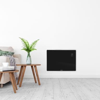 VONROC Lyxigt konvektorelement med glaspanel – 1500W – Svart | Wifi