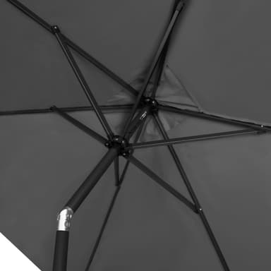VONROC Premium parasoll Rapallo 200x300cm - Inkl. parasollöverdrag - rektangulärt parasoll - Tiltbart - UV-beständig duk - Grå