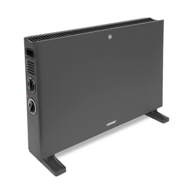 VONROC Konvektorelement – 2000W – Grå | Turbofläkt & två värmeinställningar
