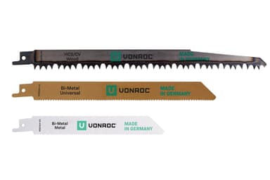 VONROC Tigersåg 20V – 2.0Ah | Inkl. 3 sågblad, batteri och snabbladdare