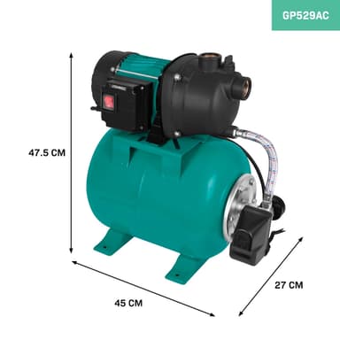 VONROC Hydroforpump set med tryckvakt – 800W – 3300l/h