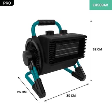 VONROC PRO Elektrisk värmefläkt – 2000W/3000W – Keramisk