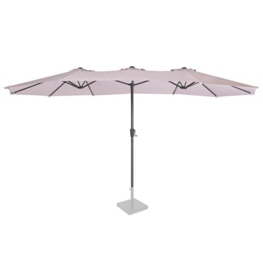 VONROC Premium parasoll Iseo 460x270cm - Inkl. parasollöverdrag  - dubbelsidigt parasoll - UV-resistent duk - Beige