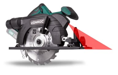 VONROC Cirkelsåg 20V - 150mm | Exkl. Batteri och snabbladdare