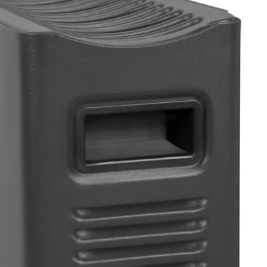 VONROC Konvektorelement – 2000W – Grå | Turbofläkt & två värmeinställningar