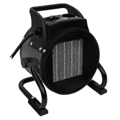 VONROC Elektrisk värmefläkt 1000W/2000W – Keramisk – Grå