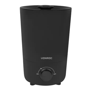 VONROC Luftfuktare 2,6 liter – Ultrasonic | Svart
