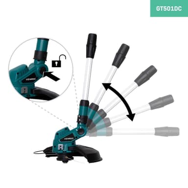 VONROC Grästrimmer 20V  - 2.0Ah| Inkl. batteri och snabbladdare