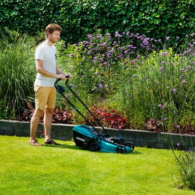 VONROC Gräsklippare 40V – borstlös motor – 33cm - central höjdjustering | Exkl. Batteri och snabbladdare