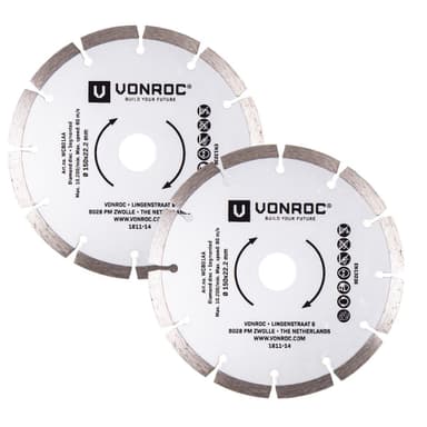 VONROC Diamantskiva 150mm – 2st | Universal