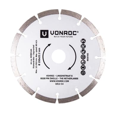 VONROC Diamantskiva 150mm – 2st | Universal