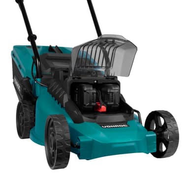 VONROC Gräsklippare 40V – borstlös motor – 33cm - central höjdjustering | Inkl. 2x 2,0Ah batterier och snabbladdare