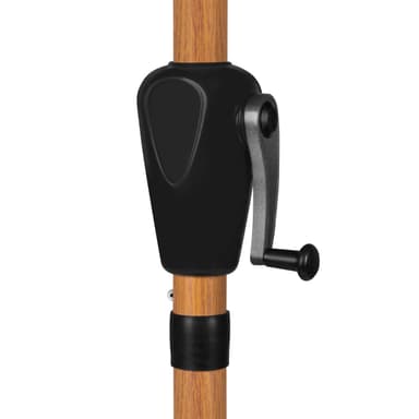 VONROC Premium parasoll Rapallo 200x300cm - Inkl. parasollöverdrag - rektangulärt parasoll - Tiltbart - UV-beständig duk - Träimitation - Taupe