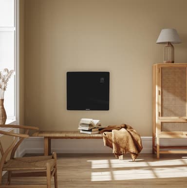 VONROC Lyxigt konvektorelement med glaspanel – 1000W – Svart | Wifi