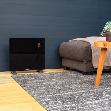 VONROC Lyxigt konvektorelement med glaspanel – 1000W – Svart | Wifi