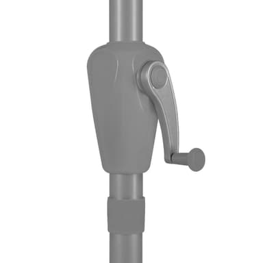 VONROC Premium parasoll Rapallo 200x300cm - Inkl. parasollfot & parasollöverdrag - rektangulärt parasoll - Tiltbart - UV-beständig duk - Vit