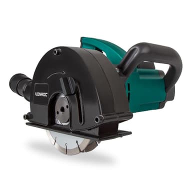VONROC Betongspårfräs 1700W – 150mm | Inkl. 2 diamantskivor och verktygspåse