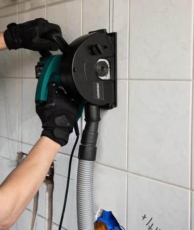 VONROC Betongspårfräs 1700W – 150mm | Inkl. 2 diamantskivor och verktygspåse